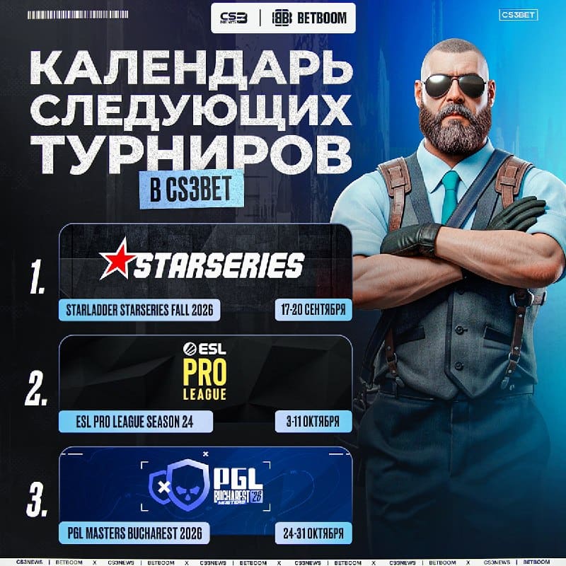 Знакомимся с предстоящими турнирами в CS3BET