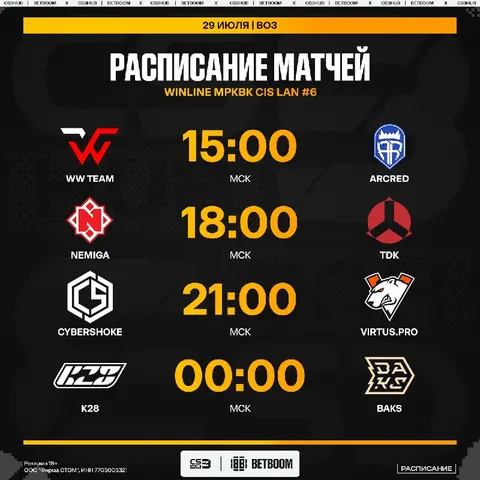 Начинаем смотреть плей-офф стадию WINLINE CIS LAN #6