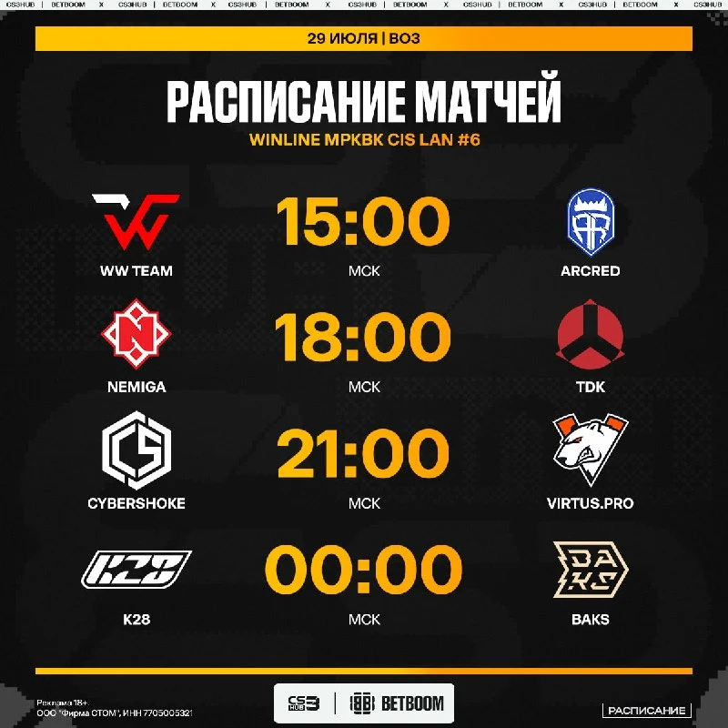 Начинаем смотреть плей-офф стадию WINLINE CIS LAN #6
