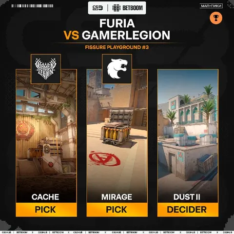 Игровой день потихоньку подходит к концу — кто победит: FURIA или GamerLegion с аналитиком?