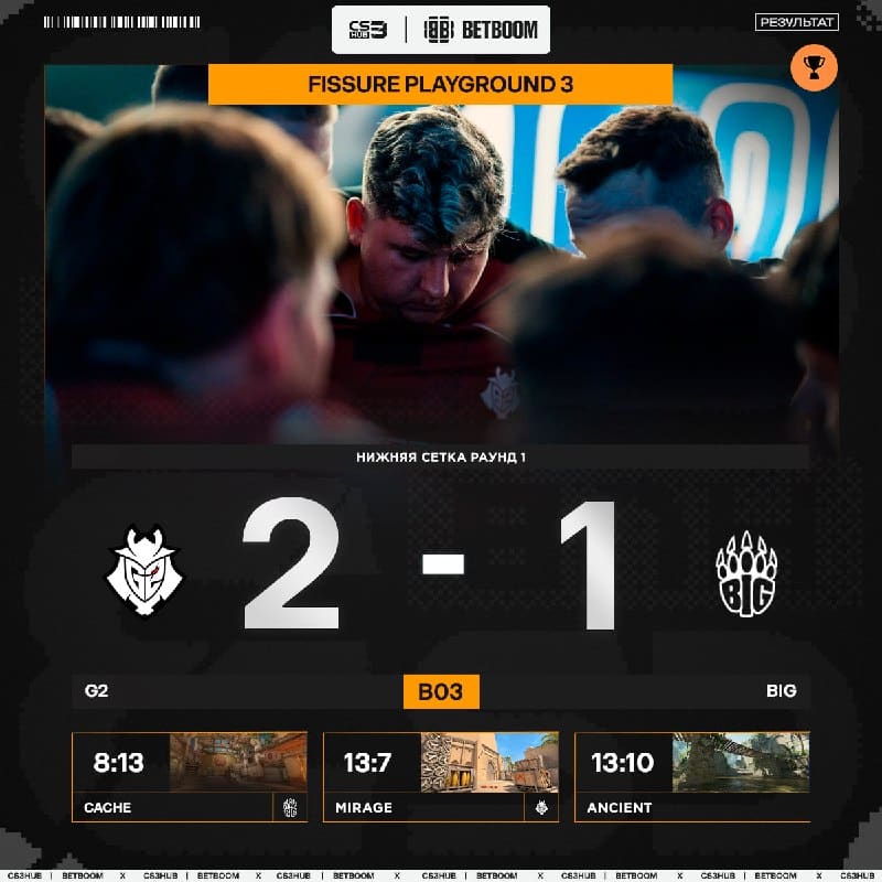 G2 еще поборются за трофей, а gr1ks&co, к сожалению, покидают турнир.