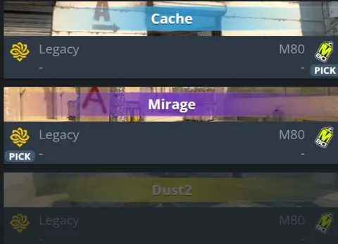 M80 vs. Legacy — команды начали забив на следующих картах.