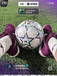 «Football time» — molodoy проводит вечер на пару с круглым другом.