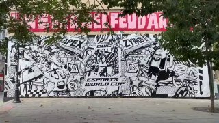 Vitality в преддверии плей-офф EWC разукрасили целую стену на улицах Парижа!