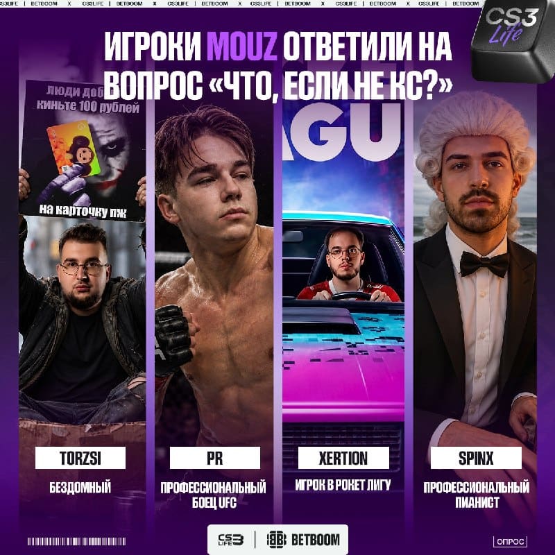 MOUZ и вид деятельности их игроков, если не CS2: