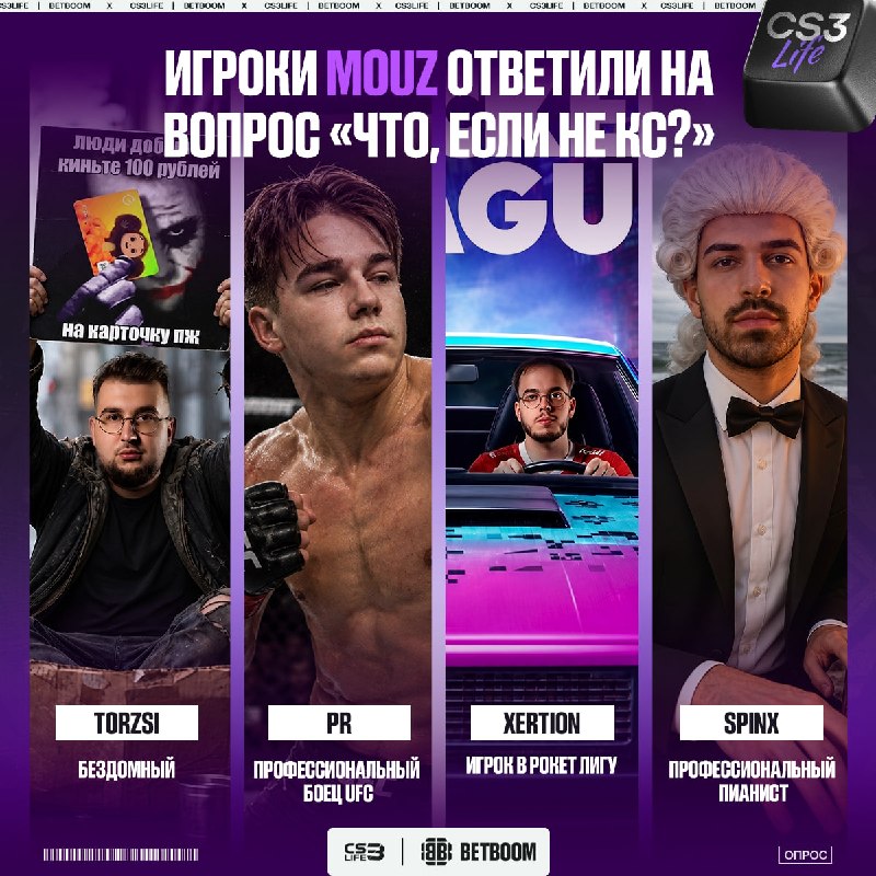 MOUZ и вид деятельности их игроков, если не CS2: