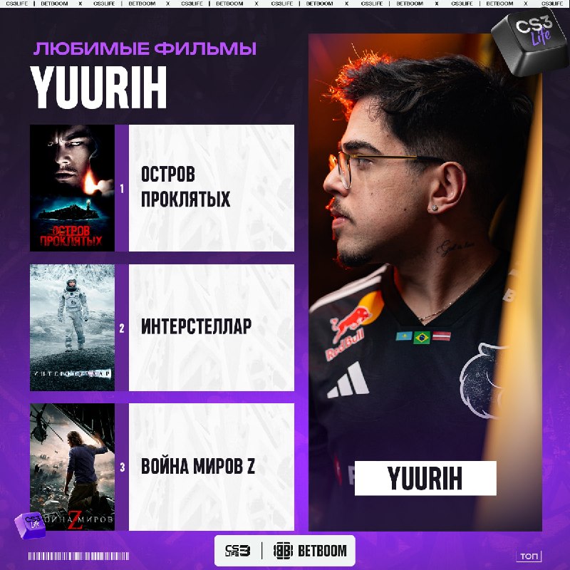 Интересно, какие фильмы смотрят киберспортсмены — yuurih поделился своим ТОП-3.