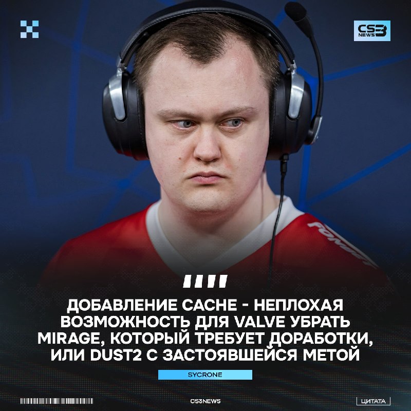 Mirage & Dust2 — первые на выход из соревновательного мап-пула по мнению sycrone.