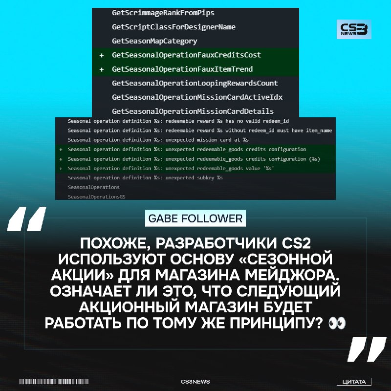 Вероятнее всего, разработчики начали подготовку почвы к будущим операциям — Gabe Follower поделился интересной находкой в коде