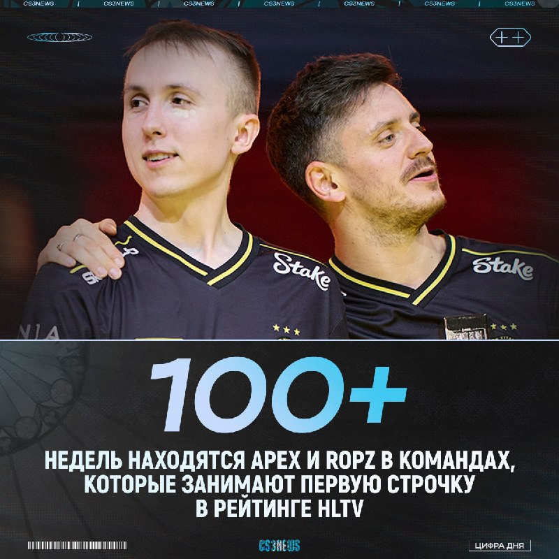 ApEX и ropz вступили в почетный клуб игроков, проведших 100+ недель на первой строчке в рейтинге HLTV.