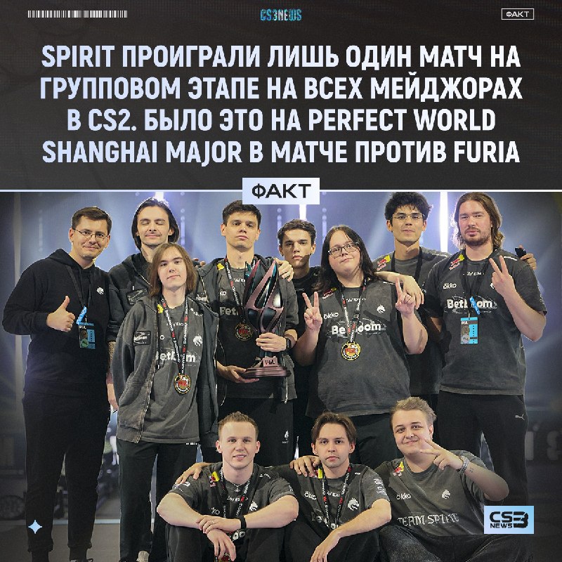 Spirit победят в сегодняшнем матче с вероятностью 90%.