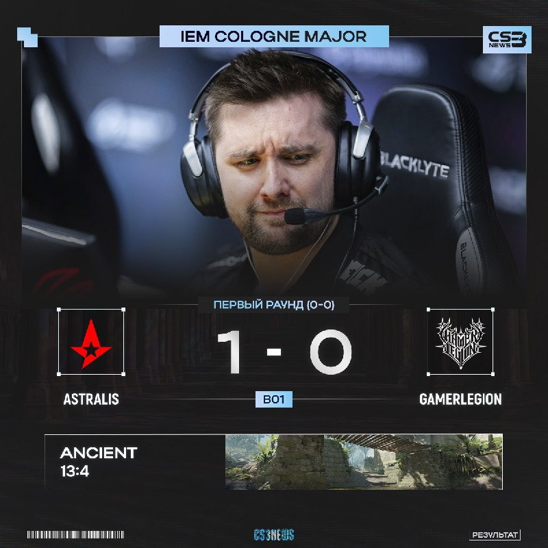 Astralis без особых проблем начинают вторую стадию мейджора и выходят на 1-0.