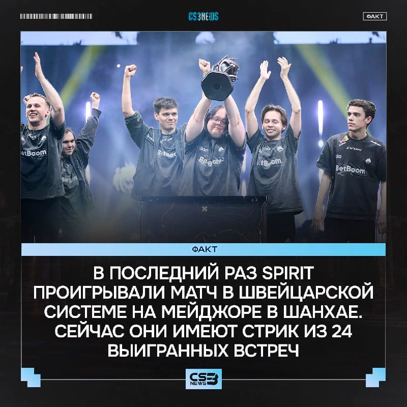 Если вы до сих пор не верите, что Spirit сегодня не проиграют BetBoom Team, то вот вам ещё одно доказательство.
