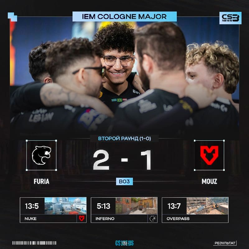 FURIA в одном матче от выхода в плей-офф мейджора!
