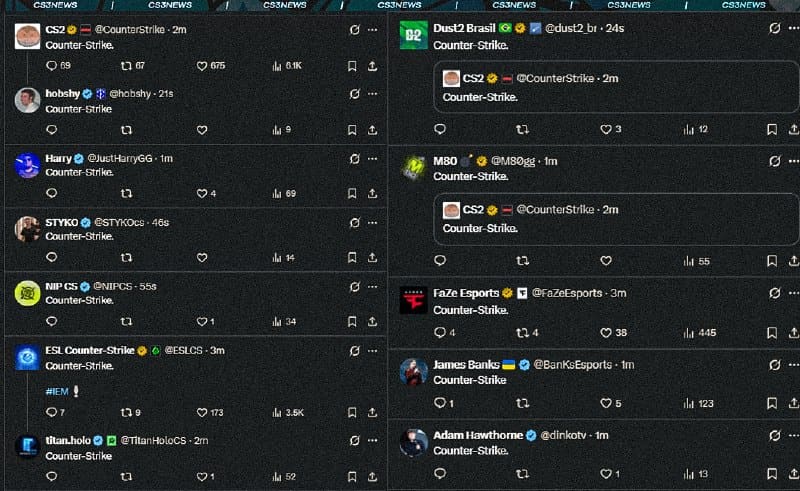 Лента Twitter полностью превратилась в Counter-Strike.