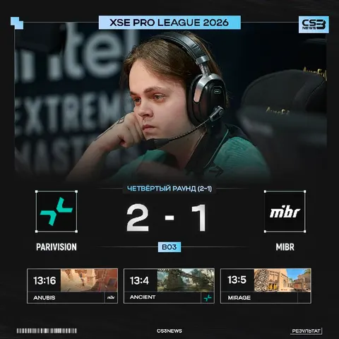 PARIVISION следующий участник плей-офф XSE Pro League 2026.