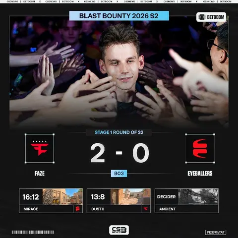 FaZe в одном матче от выхода на LAN-финалы!