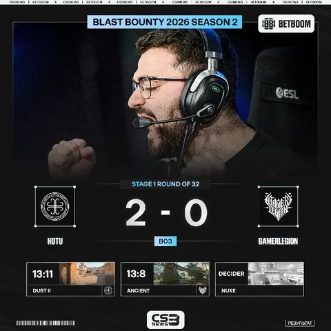 HOTU идут дальше! Команда не чувствует GamerLegion и сносит на второй карте