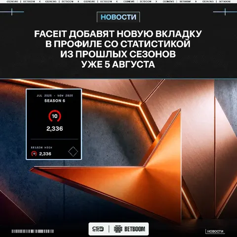 FACEIT добавят новый раздел — «Сезонная статистика»