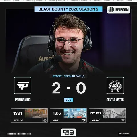 PaiN проходят в следующую стадию BLAST Bounty.