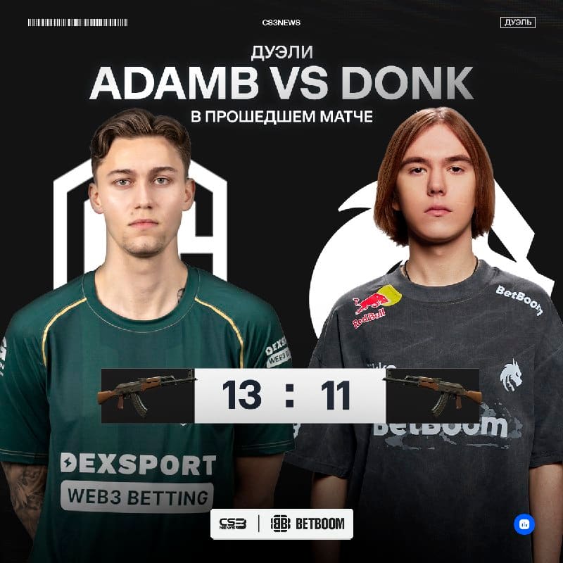 Не знаем чем там кормят этого adamb, но в сегодняшнем матче он перестрелял donk.