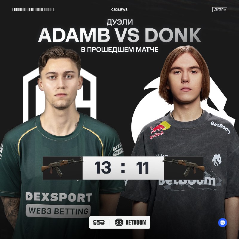 Не знаем чем там кормят этого adamb, но в сегодняшнем матче он перестрелял donk.