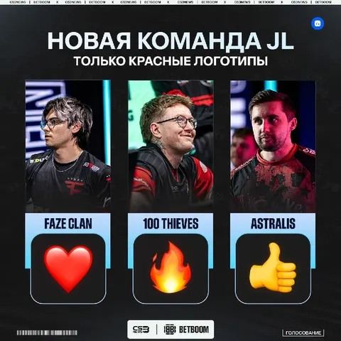 Самые вероятные команды, если верить намёкам jL.