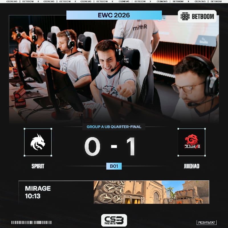 JIJIEHAO СЕНСАЦИОННО ВЫИГРЫВАЮТ SPIRIT В ПЕРВОМ МАТЧЕ!