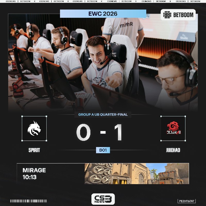 JIJIEHAO СЕНСАЦИОННО ВЫИГРЫВАЮТ SPIRIT В ПЕРВОМ МАТЧЕ!