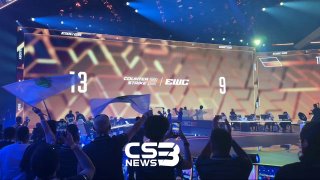 Реакция зала на проход Falcons в четвертьфинал.