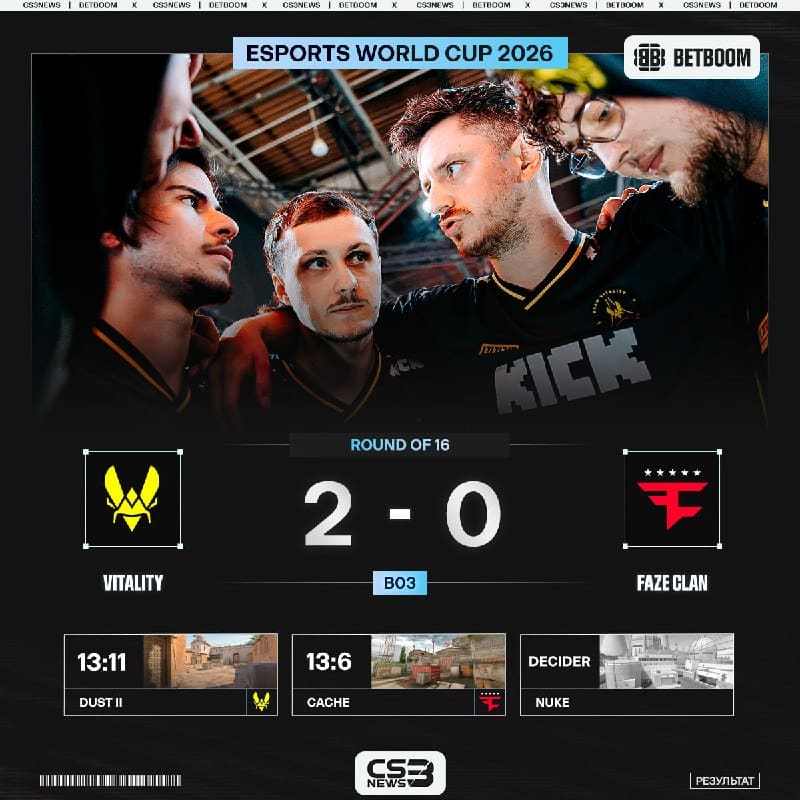 Чуда не случилось — Vitality выходят в четвертьфинал Чемпионата Мира!