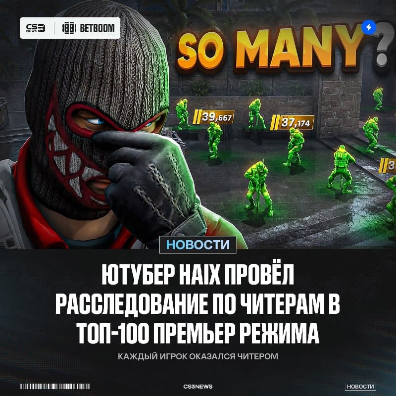 Ютубер HaiX провёл собственное расследование и просмотрел всех игроков из ТОП-100 в режиме «Premier», вот, что из этого вышло:
