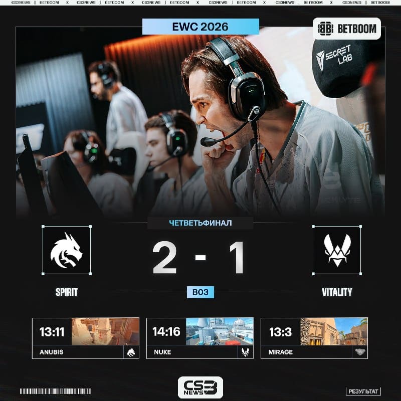 SPIRIT ВЫИГРЫВАЮТ VITALITY!
