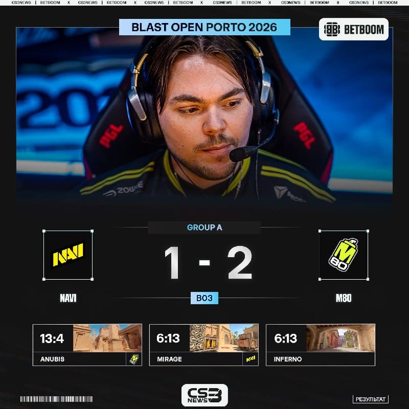 NAVI В ОДНОМ BO3 ОТ ВЫЛЕТА С BLAST OPEN PORTO 2026.