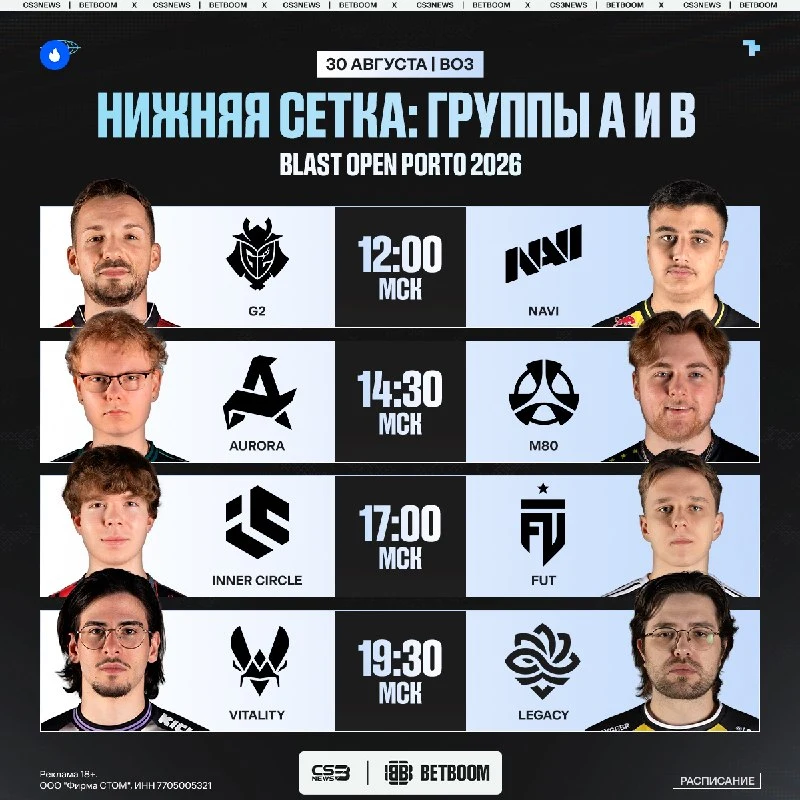 Vitality могут вылететь с BLAST Open Porto — сегодня смотрим нижнюю сетку турнира