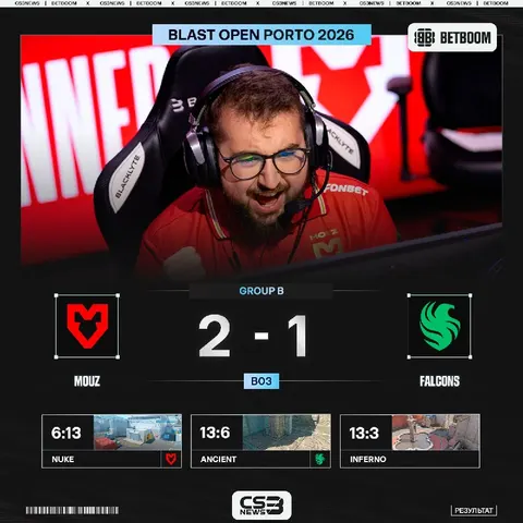MOUZ проходят в полуфинал BLAST Open Porto 2026