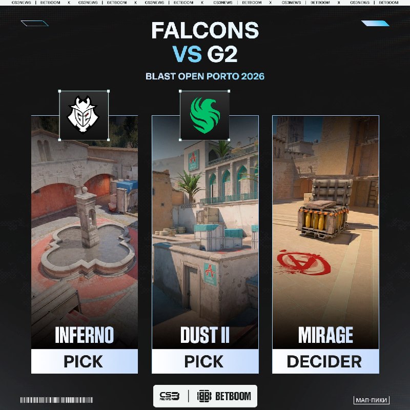 Falcons vs. G2 — первый четвертьфинал вот-вот стартует.