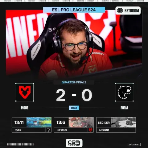 MOUZ ПРОХОДЯТ В ПОЛУФИНАЛ EPL S24